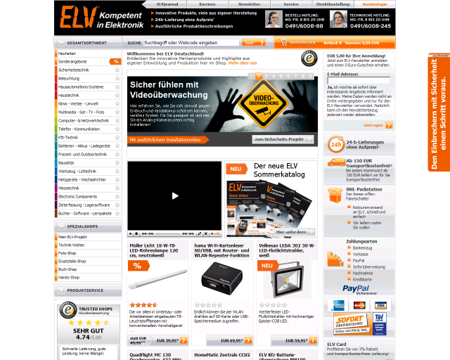 ELV Webseite