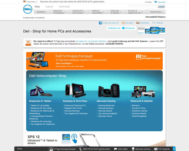 Dell Webseite