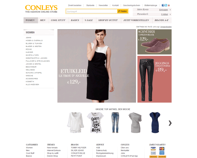 Conleys Webseite