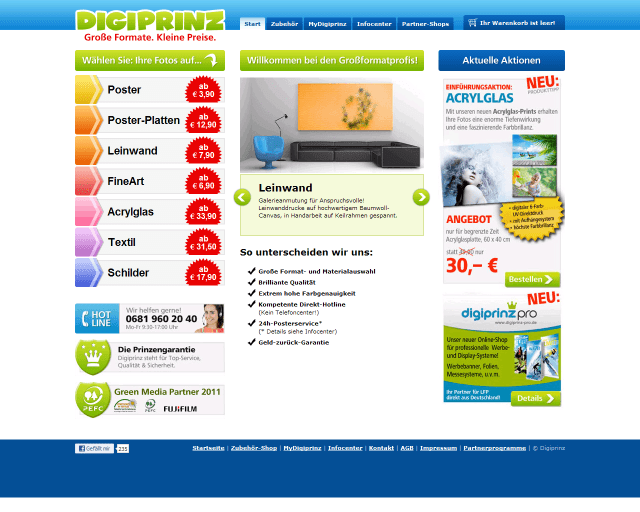 Digiprinz Webseite
