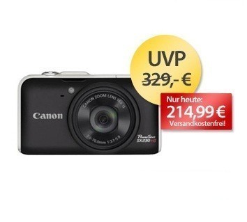 Canon Powershot SX230 Digitalkamera für 215 EUR bei MeinPaket