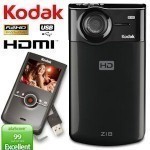 Kodak Zi8 Full-HD 1080p SDHC-Pocket-Videokamera für 85,90 EUR