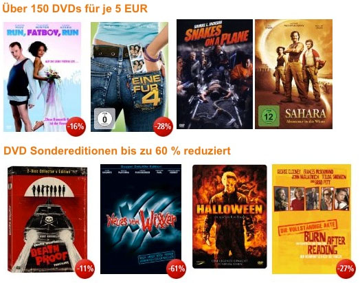 Amazon: Neue Blu-ray- und DVD-Aktionen