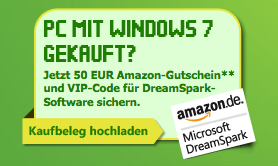 50 EUR Amazon Gutschein für Notebookkauf mit Windows 7