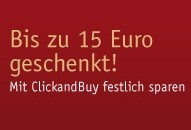ClickandBuy verschenkt bis zu 15 EUR für deinen buch.de Einkauf