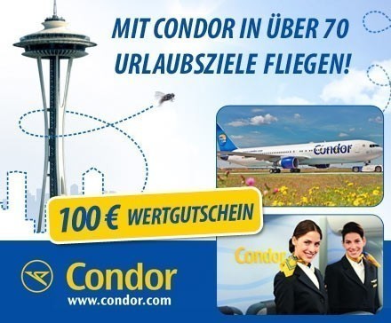 DailyDeal Gutschein für Condor-Flüge