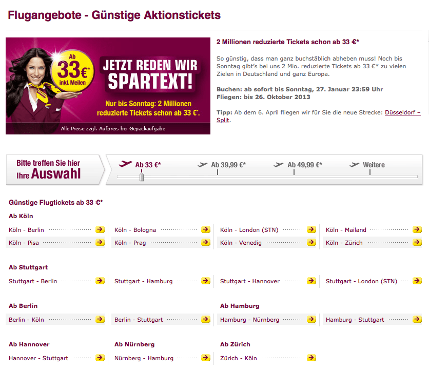 Germanwings Website